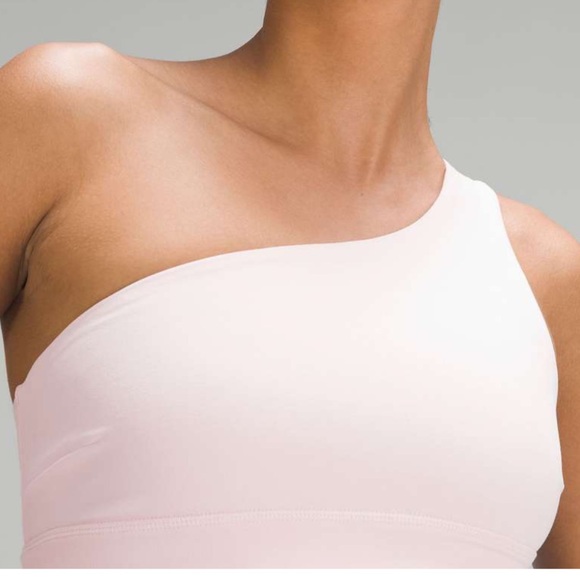 LULULEMON ALIGN ASYMMETRICAL BRA C/D PINK COLOR SIZE 12 NWT - Picture 2 of 6